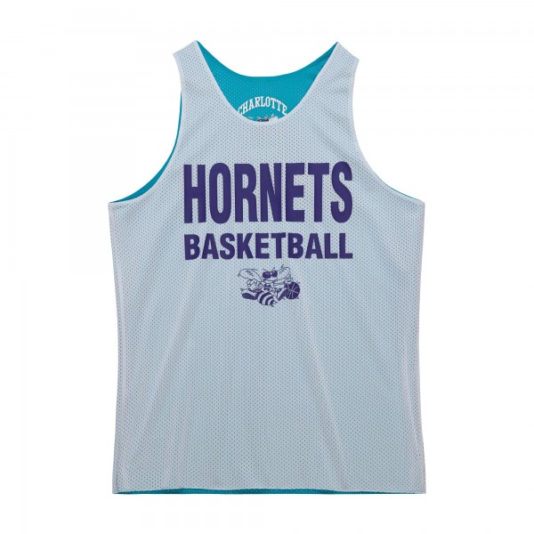 Игровая джерси Charlotte Hornets Mitchell & Ness Hardwood Classics Reversible Mesh Practice - Teal/White