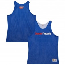 Denver Nuggets Mitchell & Ness Royal/White Hardwood Classics Reversible Mesh Practice Jersey