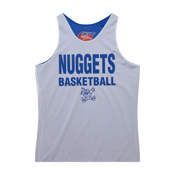Denver Nuggets Mitchell & Ness Royal/White Hardwood Classics Reversible Mesh Practice Jersey