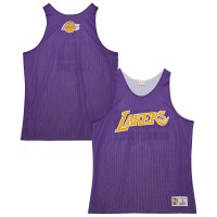 Игровая джерси Los Angeles Lakers Mitchell & Ness Hardwood Classics Reversible Mesh Practice - Purple/White