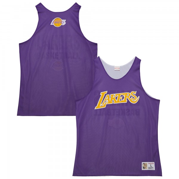Игровая джерси Los Angeles Lakers Mitchell & Ness Hardwood Classics Reversible Mesh Practice - Purple/White