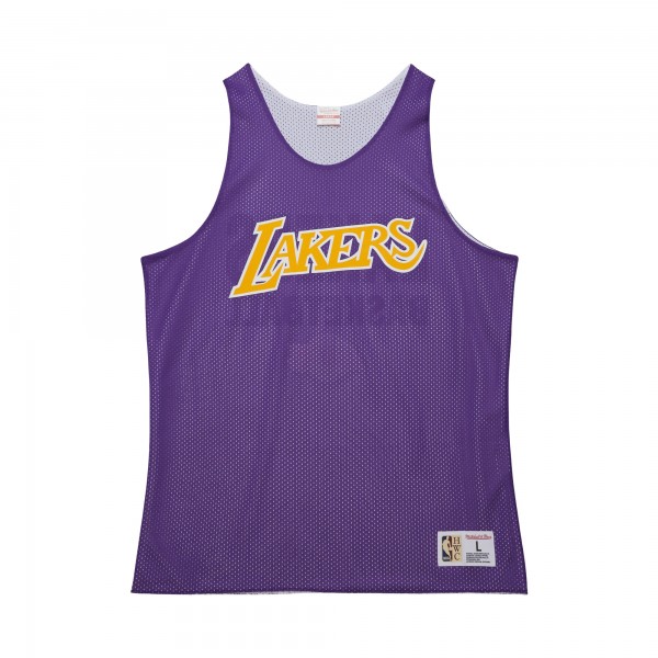 Игровая джерси Los Angeles Lakers Mitchell & Ness Hardwood Classics Reversible Mesh Practice - Purple/White