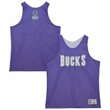 Игровая джерси Milwaukee Bucks Mitchell & Ness Hardwood Classics Reversible Mesh Practice - Purple/White