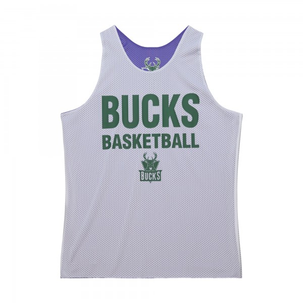 Игровая джерси Milwaukee Bucks Mitchell & Ness Hardwood Classics Reversible Mesh Practice - Purple/White