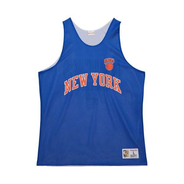 Игровая джерси New York Knicks Mitchell & Ness Hardwood Classics Reversible Mesh Practice - Blue/White