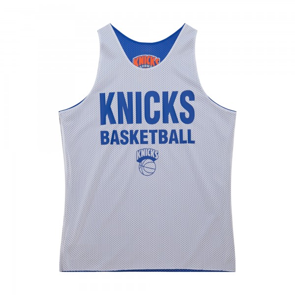 Игровая джерси New York Knicks Mitchell & Ness Hardwood Classics Reversible Mesh Practice - Blue/White