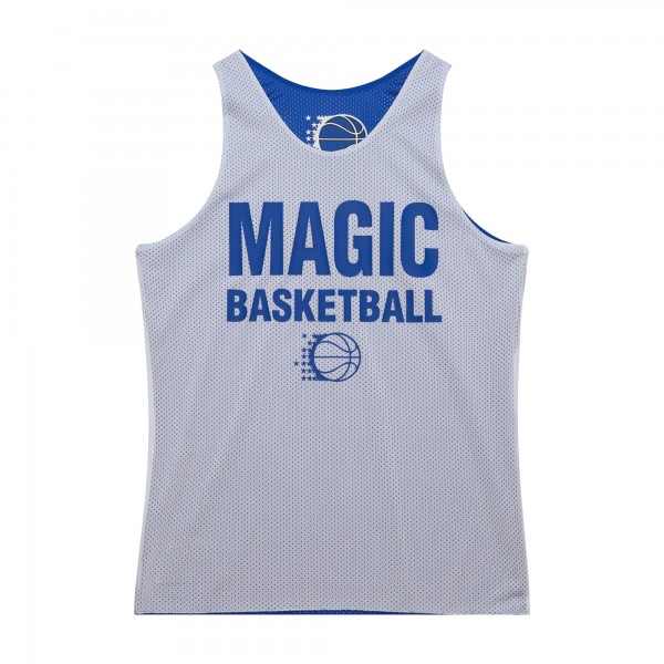 Игровая джерси Orlando Magic Mitchell & Ness Blue/White Hardwood Classics Reversible Mesh Practice