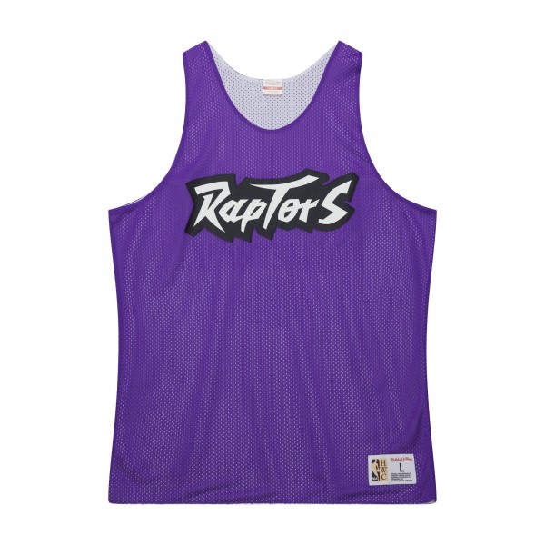 Toronto Raptors Mitchell & Ness Purple/White Hardwood Classics Reversible Mesh Practice Jersey