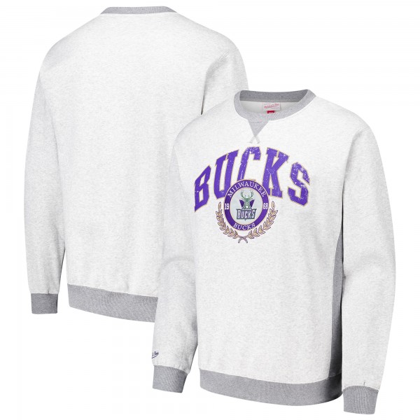 Кофта Milwaukee Bucks Mitchell & Ness Vintage Logo - Heather Gray