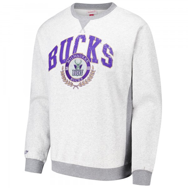 Кофта Milwaukee Bucks Mitchell & Ness Vintage Logo - Heather Gray