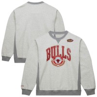 Кофта Chicago Bulls Mitchell & Ness Heather Gray Vintage Logo