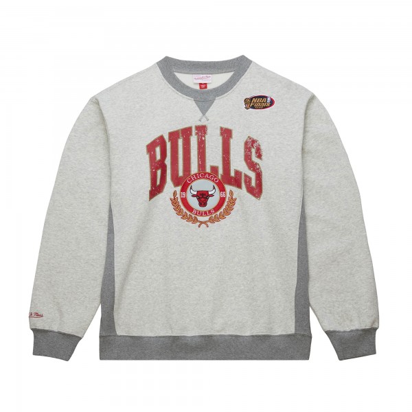 Кофта Chicago Bulls Mitchell & Ness Heather Gray Vintage Logo