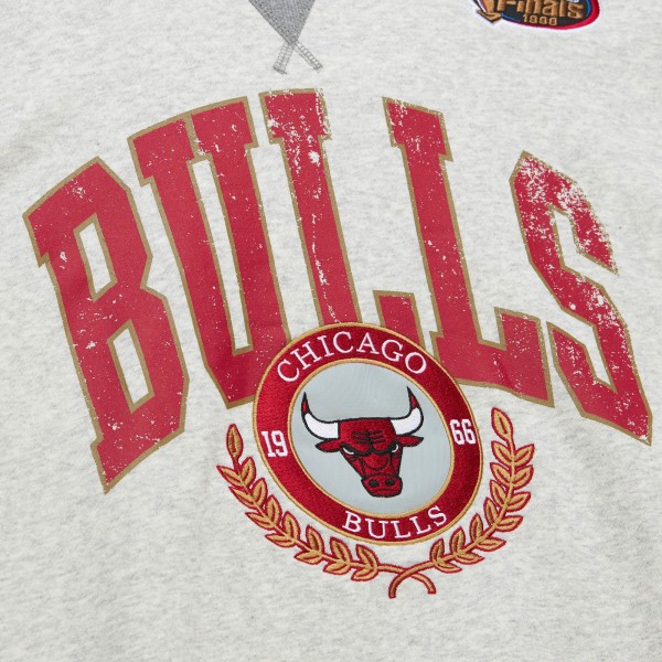 Кофта Chicago Bulls Mitchell & Ness Heather Gray Vintage Logo