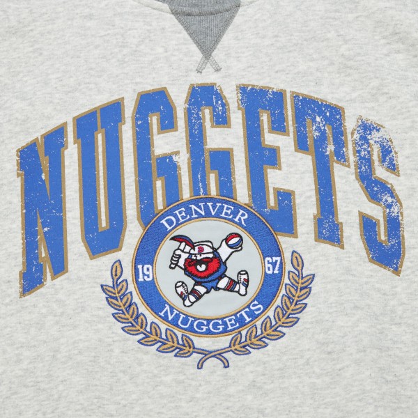 Кофта Denver Nuggets Mitchell & Ness Heather Gray Vintage Logo