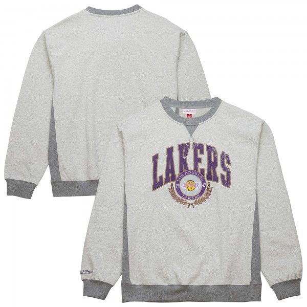 Кофта Los Angeles Lakers Mitchell & Ness  Vintage Logo - Heather Gray