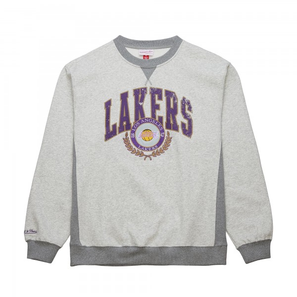 Кофта Los Angeles Lakers Mitchell & Ness  Vintage Logo - Heather Gray