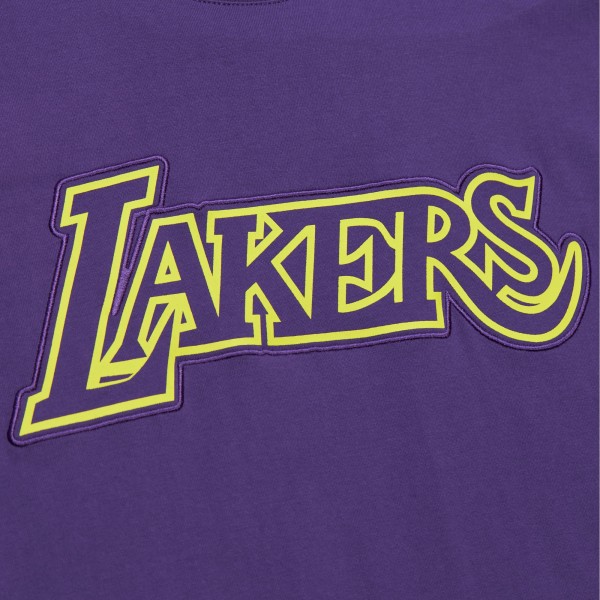 Футболка Los Angeles Lakers Mitchell & Ness Hardwood Classics Neon Nights Premium - Purple