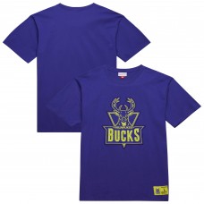 Футболка Milwaukee Bucks Mitchell & Ness Hardwood Classics Neon Nights Premium - Purple