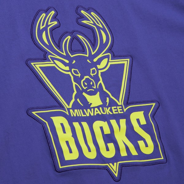 Футболка Milwaukee Bucks Mitchell & Ness Hardwood Classics Neon Nights Premium - Purple
