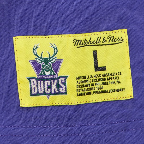 Футболка Milwaukee Bucks Mitchell & Ness Hardwood Classics Neon Nights Premium - Purple