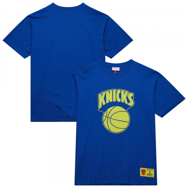 Футболка New York Knicks Mitchell & Ness Hardwood Classics Neon Nights Premium - Blue