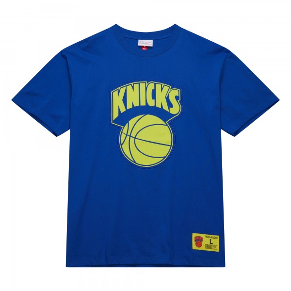 Футболка New York Knicks Mitchell & Ness Hardwood Classics Neon Nights Premium - Blue