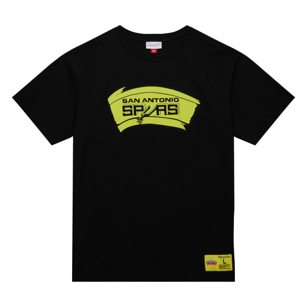 Футболка San Antonio Spurs Mitchell & Ness Black Hardwood Classics Neon Nights Premium