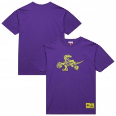 Toronto Raptors Mitchell & Ness Raptors Purple Hardwood Classics Neon Nights Premium T-Shirt