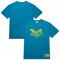 Футболка Charlotte Hornets Mitchell & Ness Hardwood Classics Neon Nights Premium - Teal