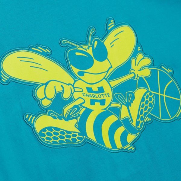 Футболка Charlotte Hornets Mitchell & Ness Hardwood Classics Neon Nights Premium - Teal