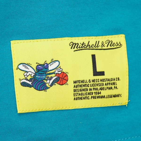 Футболка Charlotte Hornets Mitchell & Ness Hardwood Classics Neon Nights Premium - Teal