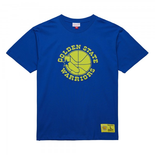 Футболка Golden State Warriors Mitchell & Ness Hardwood Classics Neon Nights Premium - Royal