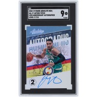 Jayson Tatum Boston Celtics Autographed 2018-19 Panini Absolute Memorabilia Level 2 #AA-JT #7/15 SGC Authenticated 9 Card