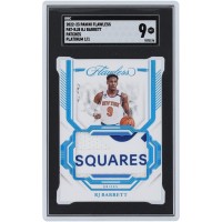 RJ Barrett New York Knicks 2022-23 Panini Flawless Platinum Logo Relic #PAT-RJB #1/1 SGC Authenticated 9 Card