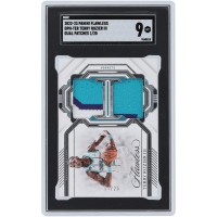 Terry Rozier Charlotte Hornets 2022-23 Panini Flawless Dual Relic #DPH-TER #1/20 SGC Authenticated 9 Card