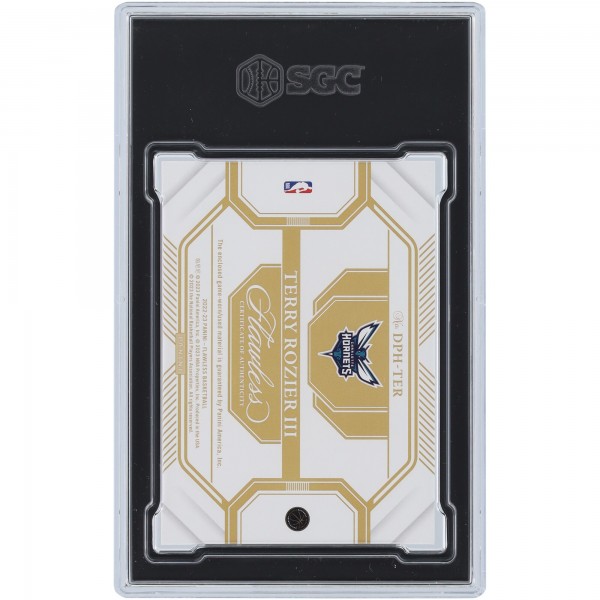 Terry Rozier Charlotte Hornets 2022-23 Panini Flawless Dual Relic #DPH-TER #1/20 SGC Authenticated 9 Card