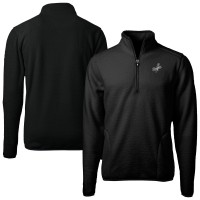 Los Angeles Dodgers Cutter & Buck Black Cascade Eco Fleece Quarter-Zip Jacket