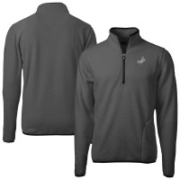 Los Angeles Dodgers Cutter & Buck Gray Cascade Eco Fleece Quarter-Zip Jacket
