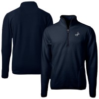 Los Angeles Dodgers Cutter & Buck Navy Cascade Eco Fleece Quarter-Zip Jacket