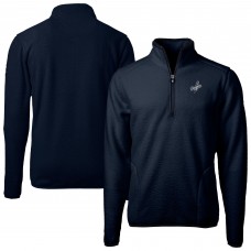 Los Angeles Dodgers Cutter & Buck Navy Cascade Eco Fleece Quarter-Zip Jacket