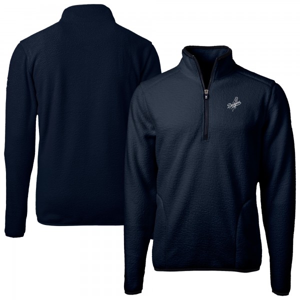 Los Angeles Dodgers Cutter & Buck Navy Cascade Eco Fleece Quarter-Zip Jacket