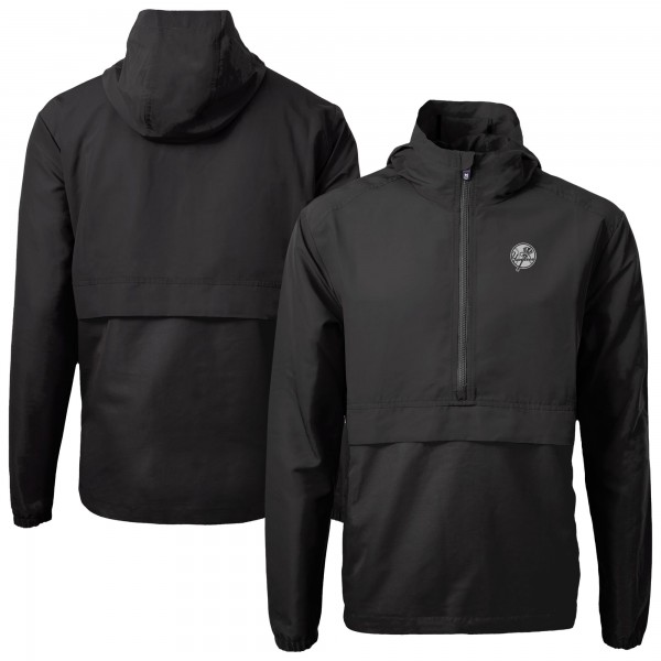 Куртка New York Yankees Cutter & Buck Black Charter Eco Recycled Anorak