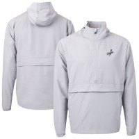 Los Angeles Dodgers Cutter & Buck Gray Charter Eco Recycled Anorak Half-Zip Hoodie Jacket