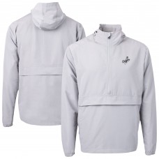 Los Angeles Dodgers Cutter & Buck Gray Charter Eco Recycled Anorak Half-Zip Hoodie Jacket
