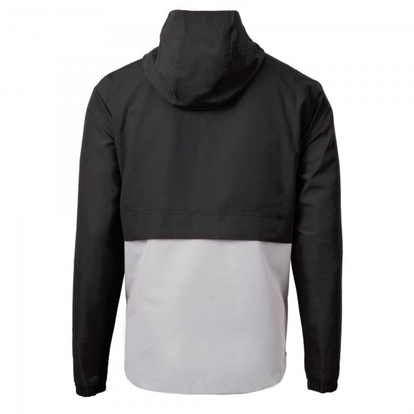 Los Angeles Dodgers Cutter & Buck Black/Gray Charter Eco Recycled Anorak Half-Zip Hoodie Jacket