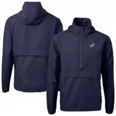 Los Angeles Dodgers Cutter & Buck Navy Charter Eco Recycled Anorak Half-Zip Hoodie Jacket