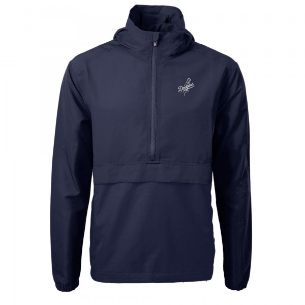 Los Angeles Dodgers Cutter & Buck Navy Charter Eco Recycled Anorak Half-Zip Hoodie Jacket