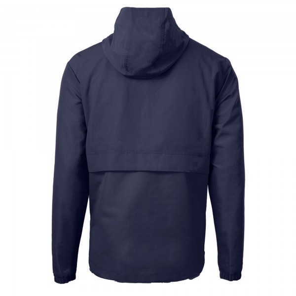 Los Angeles Dodgers Cutter & Buck Navy Charter Eco Recycled Anorak Half-Zip Hoodie Jacket