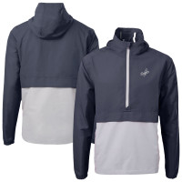 Куртка на короткой молнии Los Angeles Dodgers Cutter & Buck Navy/Gray Charter Eco Recycled Anorak