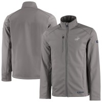 Los Angeles Dodgers Cutter & Buck Pewter Evoke Eco Softshell Recycled Full-Zip Jacket